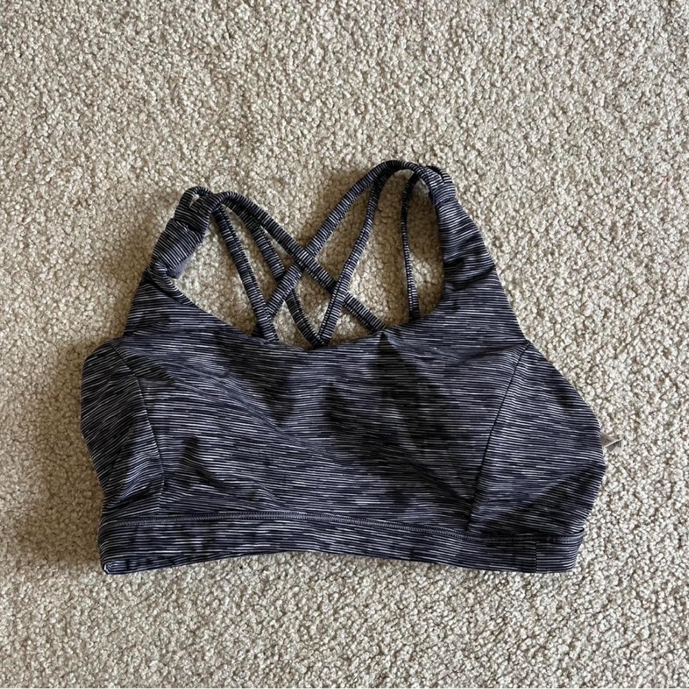 lululemon athletica Strappy Gray free to be Sports Bra